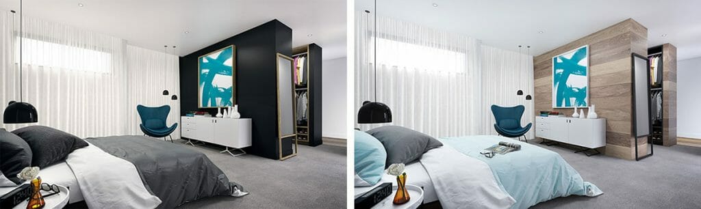 Sandringham Bedroom Options - Interior Render